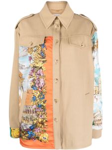 Moschino illustration-print panels shirt jacket - Tons neutres