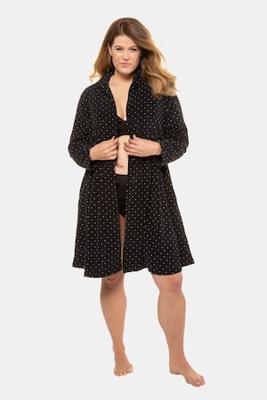 Ulla Popken Badjas, A-lijn, opstaande kraag - Grote Maten