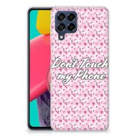 Samsung Galaxy M53 Silicone-hoesje Flowers Pink DTMP