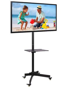 Techly ICA-TR21 flat panel vloer standaard Portable flat panel floor stand Zwart 139,7 cm (55 )