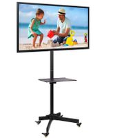 Techly ICA-TR21 flat panel vloer standaard Portable flat panel floor stand Zwart 139,7 cm (55 ) - thumbnail