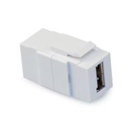 Leviton 40835-W QuickPort USB-connector, doorvoering, wit