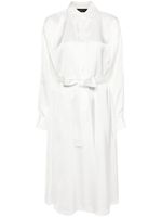 Fabiana Filippi robe-chemise à taille ceinturée - Blanc