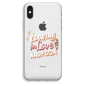 Pizza is the answer: iPhone XS Max Transparant Hoesje