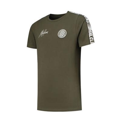 Malelions T-shirt army groen/wit