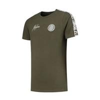 Malelions T-shirt army groen/wit