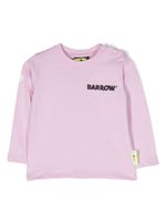 Barrow kids logo-print cotton T-shirt - Rose