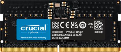Crucial CT8G48C40S5 Werkgeheugenmodule voor laptop DDR5 8 GB 1 x 8 GB 4800 MHz 262-pins SO-DIMM CL40 CT8G48C40S5
