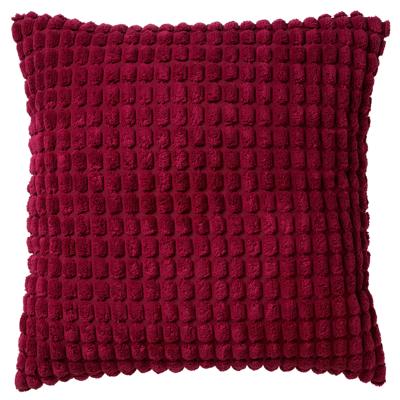 Dutch Decor - ROME - Kussenhoes 45x45 cm - 100% polyester - effen kleur - Red Plum - donkerroze