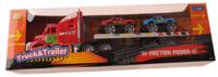 Jonotoys autotransporter jongens 42 cm rood 3 delig