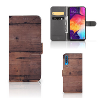 Samsung Galaxy A50 Book Style Case Old Wood - thumbnail