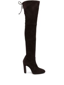 Stuart Weitzman cuissardes Vidaland 100 mm en daim - Marron