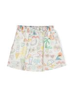 Stella McCartney Kids jupe à imprimé illustration - Blanc