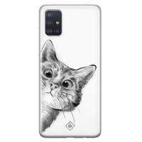 Samsung Galaxy A71 siliconen hoesje - Peekaboo