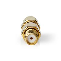 Nedis SMA-Adapter | SMA Male Omgekeerde Polariteit | SMA Female | Verguld | 50 Ohm | Recht | Koper | Goud | 2 Stuks | Doos - CSGB02111GD