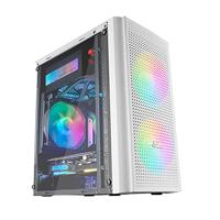 Mars Gaming MC300W Wit, Micro ATX PC Case, Gehard Glas, Front MESH, 3xFRGB Fans