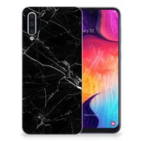 Samsung Galaxy A50 TPU Siliconen Hoesje Marmer Zwart - Origineel Cadeau Vader - thumbnail