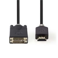 HDMI - DVI-kabel | HDMI-connector - DVI-D 24+1-pins male | 2,0 m | Antraciet [CCBW34800AT20] - thumbnail