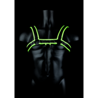 Ouch! by Shots Chest Bulldog Harness - Glow in the Dark - S/M - thumbnail