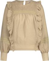Zena top in zand beige