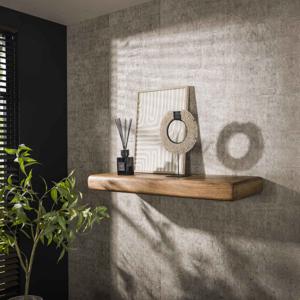 LifestyleFurn Wandplank Manoah Mangohout, 118cm - Massief mango zandkleur