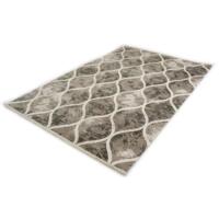 Vintage - Mozaïek - Acryl Vloerkleed - Grijs-120 x 170 cm