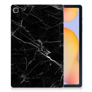 Samsung Galaxy Tab S6 Lite | S6 Lite (2022) Tablet Back Cover Marmer Zwart - Origineel Cadeau Vader