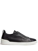 Zegna baskets SECONDSKIN Triple Stitch en cuir - Noir