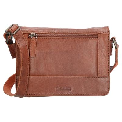 Old West Crossbody Schoudertasje met Overslag Bruin