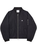 Courrèges veste bomber à logo brodé - Noir - thumbnail