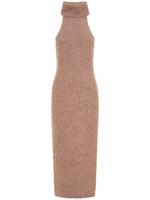 Nicholas Geribbelde jurk - Beige