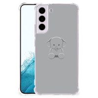 Samsung Galaxy S22 Stevig Bumper Hoesje Grijs Baby Olifant - thumbnail