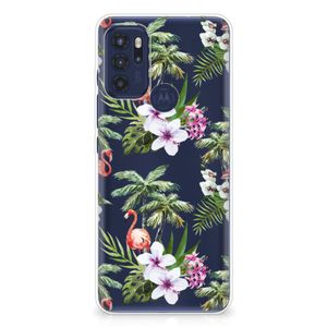 Motorola Moto G60s TPU Hoesje Flamingo Palms