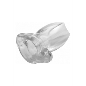 XR Brands Gape Glory - Transparent Hollow Anal Plug - Large