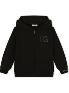 Dolce & Gabbana Kids hoodie à patch logo - Noir