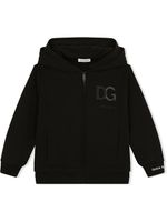 Dolce & Gabbana Kids hoodie à patch logo - Noir - thumbnail