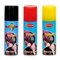 Supporters of Carnaval verkleed haarverf/haarspray set rood/zwart/geel 125 ml