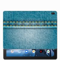 Lenovo Tab E10 Leuke Siliconen Hoes Jeans - thumbnail