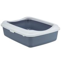 Trixie - Trixie kattenbak met rand paars / wit