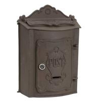 Clayre & Eef Brievenbus 27x11x37 cm Bruin Ijzer Rechthoek Post