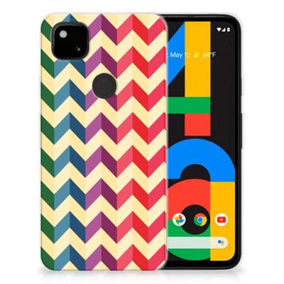 Google Pixel 4a TPU bumper Zigzag Multi Color
