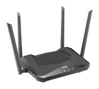 D-Link DIR-X1560 EXO AX1500 Wi-Fi 6-router met Gigabit Ethernet-poorten, MU-MIMO, bandsteering, 1024 QAM, OFDMA, firewall, ouderlijk toezicht en Speedtest. Werkt met Alexa/Gooogle Assistant.