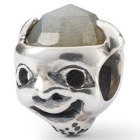 Trollbeads TAGBE-00289 Kraal Tovenaar van labradoriet zilver-labradoriet zwart