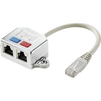 Renkforce RJ45 Netwerk T-adapter CAT 6 [2x RJ45-bus - 1x RJ45-stekker] 15.00 cm Metaal - thumbnail