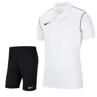 Nike Park 20 Polo Trainingsset Kids Wit Zwart - thumbnail