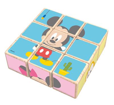 Disney blokkenpuzzel Mickey Mouse junior 21 cm hout 9 delig Disney blokkenpuzzel Mickey Mouse junior 21 cm hout 9 delig