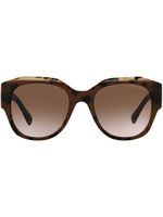 Giorgio Armani lunettes de soleil à monture oversize - Marron