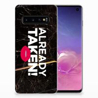 Samsung Galaxy S10 Siliconen hoesje met naam Already Taken Black