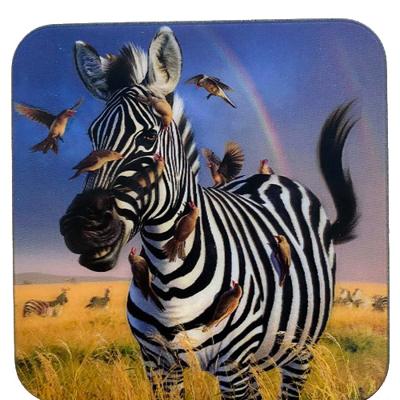 3D onderzetter Zebra luxe