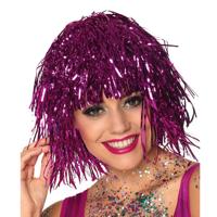 Pruik folie pink